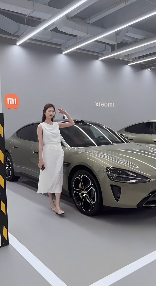 车主质量都这么高的吗？仙女也就长这样吧j9九游会(中国)网站小米SU7的美女(图4)